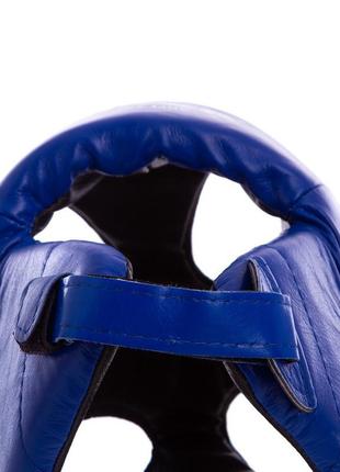 Шлем боксерский открытый с усиленной защитой макушки кожаный boxer 2029 m-l цвета в ассортименте6 фото