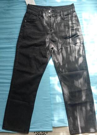 Серые легкие джинсы прямые трендовые широкие новые с биркой8 фото