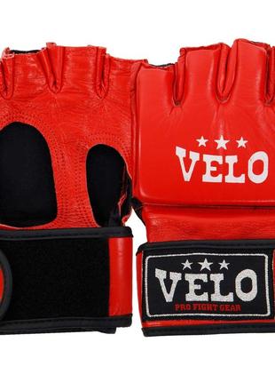 Перчатки для смешанных единоборств mma кожаные velo uli-4018 s-xl цвета в ассортименте4 фото