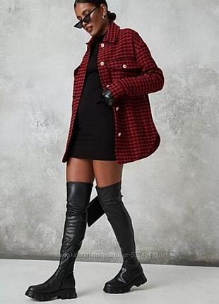 Стильный удлиненный оверсайз жакет пиджак куртка рубашка р 142 фото