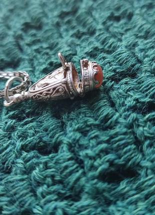 Срібна підвіска мощевик+ланцюжок ,925 проба