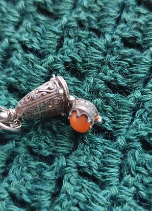 Срібна підвіска мощевик+ланцюжок ,925 проба