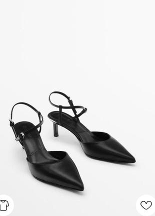 Кожаные туфли massimo dutti 37 размер