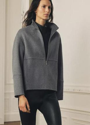 Куртка шерстяная серая женская zara new