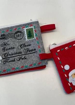 Новогодний конверт с декоративными элементами из фетра на молнии от livarno home
