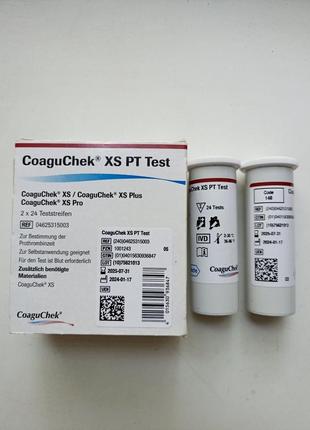 Тест-смужки coaguchek xs pt test 2*24 (48 шт)