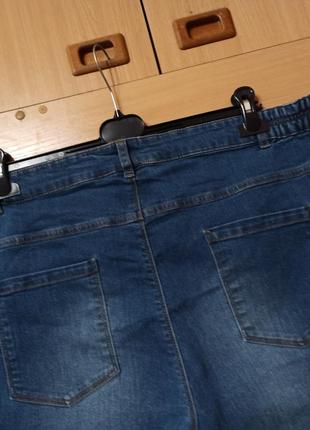 Стрейчевые укороченные джинсы капри 58-605 фото