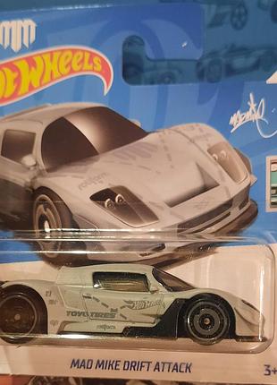 Hot wheels 2024 modified mad mike drift attack 5/10 59/250 htb66 мед майк машинки базові колекційні хот вілс