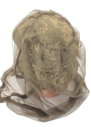 Москитная сетка на голову с затяжкой накомарник защитная анти-москитная сетка для головных уборов от мошки3 фото