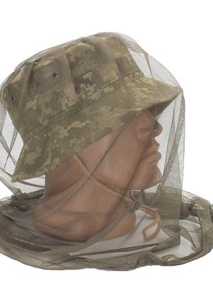 Москитная сетка на голову с затяжкой накомарник защитная анти-москитная сетка для головных уборов от мошки2 фото