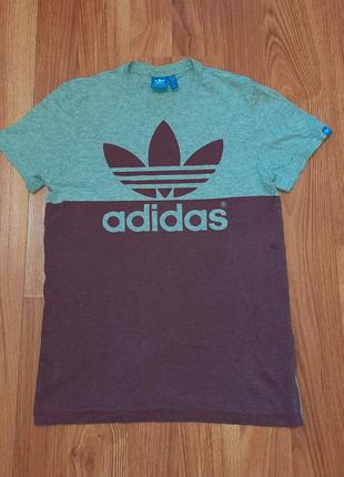Мужская уникальная футболка adidas original с большим лого оригинал