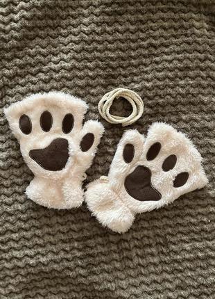 Перчатки лапки кошачьи