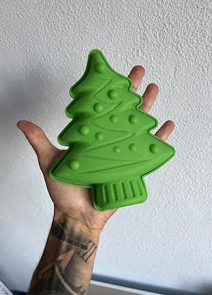Силиконовая форма «новогодняя елка» для гипсовых фигур, кексов тп