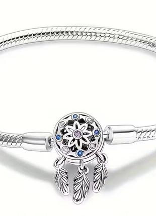 Срібний браслет ловець снів pandora, браслет на руку пандора моментс 925 проба