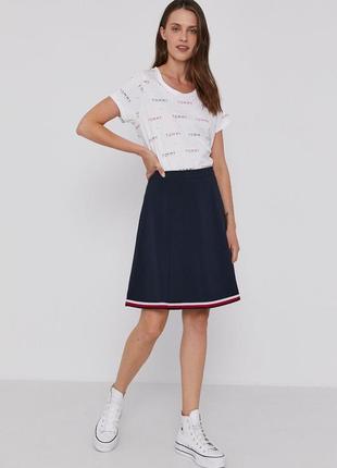 Стильная юбка, юбка трапеция cotton tommy hilfiger, оригинал, новая