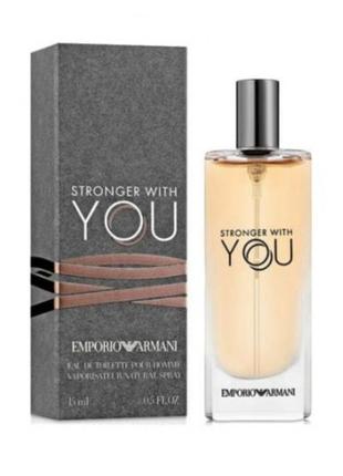 Туалетна вода для чоловіків giorgio armani emporio armani stronger with you 15 мл, мініатюра.