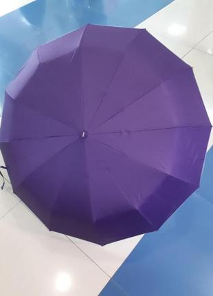 Зонт 10.3338.17.06 двухцветный фиолетовый (3 сложения 12 спиц автомат) «toprain 4012»1 фото