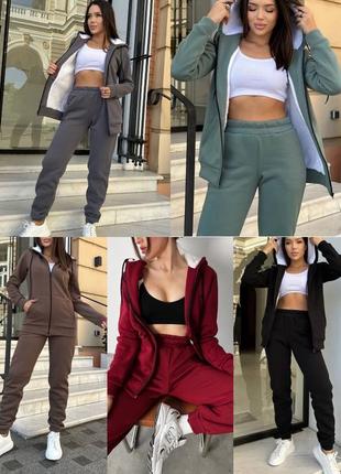 Теплий костюм: кофта + штани; костюм флісі і утеплений хутром