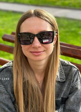 Чорні сонцезахисні окуляри з поляризованою лінзою3 фото