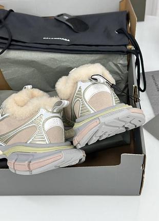Кросівки в стилі balenciaga сірі зима на хутрі6 фото