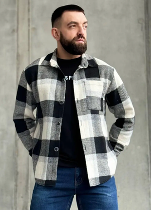 Рубашка мужская в клетку кашемировая m-l, xl-2xl   av5-10460iве
