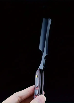 Классическая опасная бритва breeze br-103 (фигурная ручка, черное покрытие лезвия)