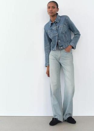 Плотные джинсы женские высокая посадка zara new