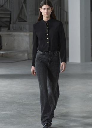 Джинси zara wide leg чорні