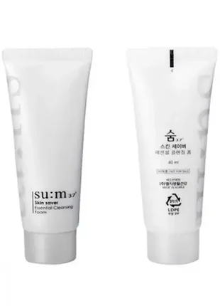 Sum37 гелевая пенка sum:37 skin saver essential cleansing foam
