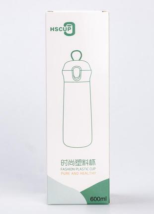 Пляшка для води bear fashion plastic cup 600 мл помаранчева5 фото