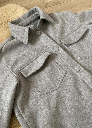 Куртка / пальто / рубашка тепла / подовжена  рубашка h&m2 фото