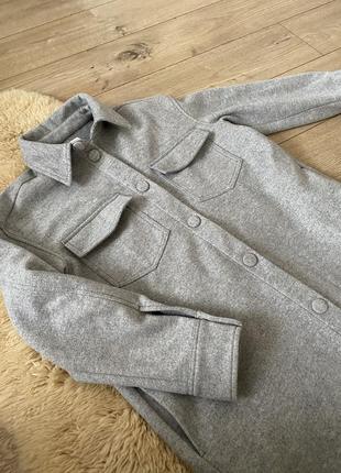 Куртка / пальто / рубашка тепла / подовжена  рубашка h&m3 фото