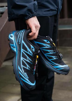 Мужские кроссовки salomon s lab xt-6 black blue phantom6 фото