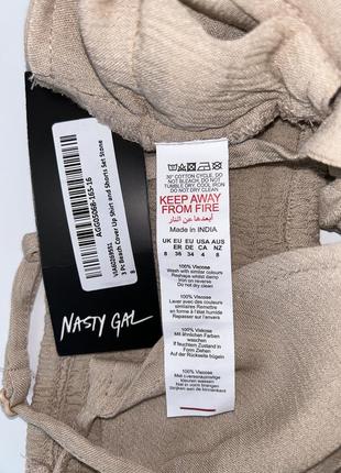 Топ тілесний з віскози на бретелях  на зав‘язках nasty gal5 фото