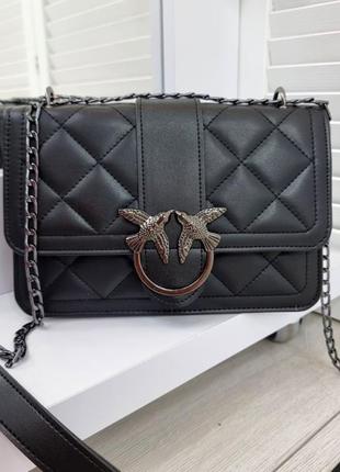 Женская качественная сумка, стильный клатч из эко кожи черная2 фото