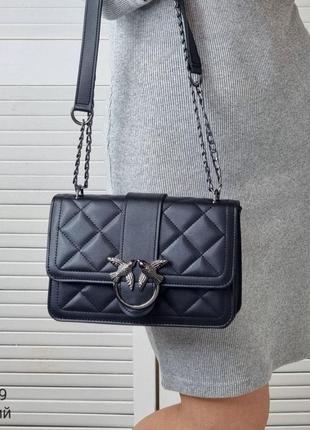 Женская качественная сумка, стильный клатч из эко кожи черная4 фото