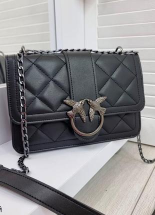 Женская качественная сумка, стильный клатч из эко кожи черная5 фото