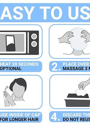 Безводная шапочка для шампуня, с алоэ вера, сухое мытье волос.