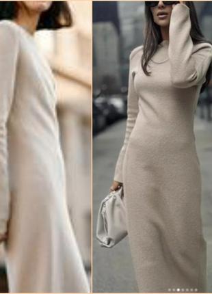 Zara сукня p.m зі 100% вовни букле zw collection