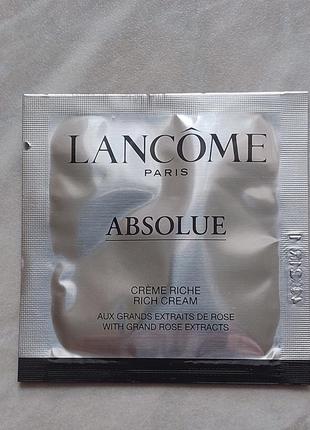 Восстанавливающий крем для лица lancome absolue regenerating brightening cream refill 1 ml. тестер.