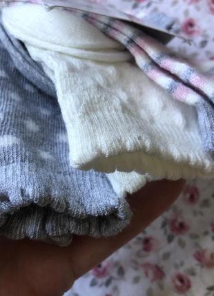 Детские носки набор 3 штуки 3-6 месяцев😍🧸ovs fagottino3 фото