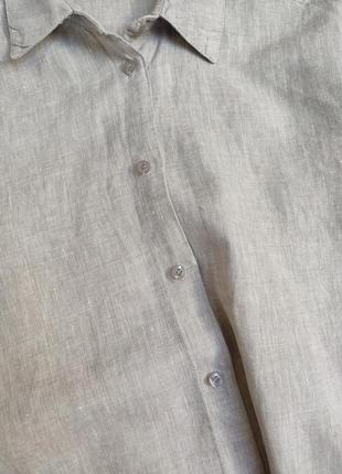 Стильная льняная рубашка оверсайз h&amp;m🔥🔥🔥6 фото