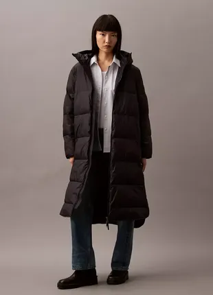 Длинная куртка пуфер пальто calvin Established klein