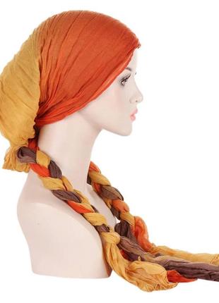 Плетений шарф тюрбан, етнічний шарф для жінок wowe2 фото