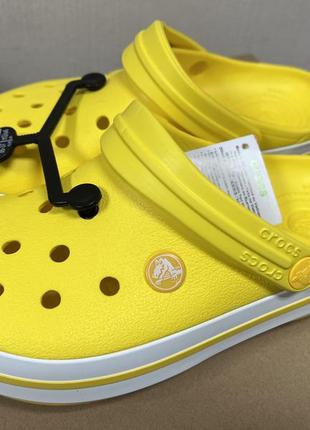 Сабо крокс crocband clog lemon / white