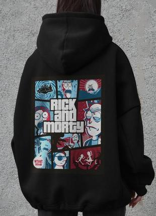 Оверсай худи толстовка на флисе с капюшоном и принтом