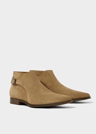 Кожаные полуботинки zara man !