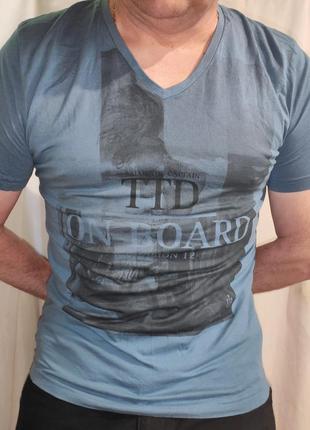 Новая сток катон фирменная футболка бренд.tom tailor.л4 фото