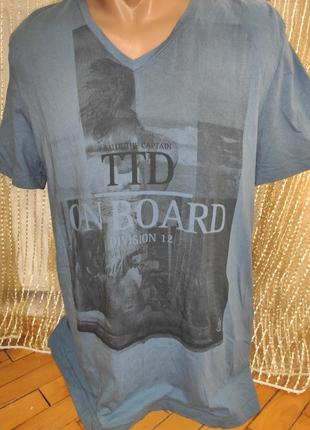 Новая сток катон фирменная футболка бренд.tom tailor.л6 фото