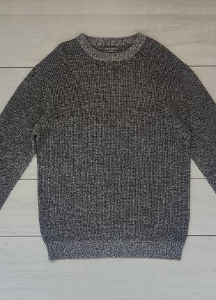 Чоловічий базовий сірий меланжевий светр на високий рост